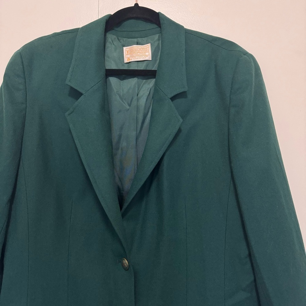 Pendleton Green Wool Blazer Jacket - image 3